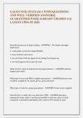 GALEN NUR 155 EXAM 1 WITH QUESTIONS  AND WELL VERIFIED ANSWERS&vert;&vert;  GUARANTEED PASS&vert;&vert; ALREADY GRADED A&plus;&vert;&vert;  LATEST UPDATE 2026