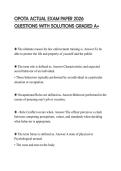 OPOTA ACTUAL EXAM PAPER 2026 QUESTIONS WITH SOLUTIONS GRADED A&plus;