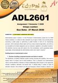 ADL2601 Assignment 1 &lpar;COMPLETE ANSWERS&rpar; Semester 1 2026 - DUE 27 March 2026