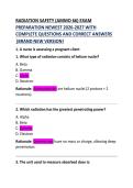 Radiation Safety Exam Preparation &ndash; Newest 2026 Edition
