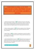 CERTIFIED GLOBAL SANCTION SPECIALIST &lpar;CGSS&rpar; CHAPTER 1 EXAM QUESTIONS AND ANSWERS GRADED A&plus; 2025&sol;2026