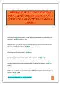 DIGITAL INTELLIGENCE SYSTEMS FOUNDATION COURSE &lpar;DISFC&rpar; EXAM 3 QUESTIONS AND ANSWERS GRADED A&plus; 2025&sol;2026
