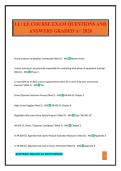LI &sol; LE COURSE EXAM QUESTIONS AND ANSWERS GRADED A&plus; 2026