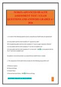 NUR631-ADVANCED HEALTH ASSESSMENT TEST 1 EXAM QUESTIONS AND ANSWERS GRADED A&plus; 2026