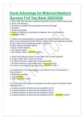 Davis Advantage for Maternal-Newborn   Success Full Test Bank 2025&sol;2026 