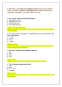 CALIFORNIA ELECTRICIAN CERTIFICATION EXAM &vert; QUESTIONS  AND ANSWERS &vert; VERIFIED ANSWERS PLUS RATIONALES &vert; EXAM  ALREADY GRADED A&plus; &vert; LATEST EXAM UPDATE 