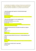 CALIFORNIA PLUMBING CONTRACTOR EXAM &vert; QUESTIONS  AND ANSWERS &vert; VERIFIED ANSWERS PLUS RATIONALES &vert;  EXAM ALREADY GRADED A&plus; &vert; LATEST EXAM UPDATE