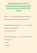 HCS3000 &lpar;WORKPLACE SAFETY SYSTEMS&rpar; &lpar;Latest Update 2026 &sol; 2027&rpar; Questions & Answers &lbrace;Grade A&rcub; 100&percnt; Correct
