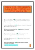 NURS 425 - HIGH ACUITY&comma; DELIRIUM&comma; LABS & EOL EXAM QUESTIONS AND ANSWERS GRADED A&plus; 2026