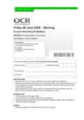 OCR AS Level Chemistry B &lpar;Salters&rpar; H433&sol;03 Practical skills in chemistry QP and MS June 2025