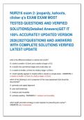 NUR216 exam 2- jeopardy&comma; kahoots&comma;  clicker q's EXAM EXAM MOST   TESTED QUESTIONS AND VERIFIED   SOLUTIONS&lpar;Detailed Answers&rpar;GET IT   100&percnt; ACCURATE&excl;&excl; UPDATED VERSION   2026&vert;2027&excl;QUESTIONS AND ANSWERS  WITH COMPLETE SOLUTIONS VERIFIED  LATEST UPDATE