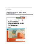 Test Bank For Fundamental Concepts and Skills for Nursing 7th Edition by Patricia A&period; Williams &vert;All Chapters 1-41 &vert; Newest Edition