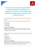 IAAP CPACC Exam Actual Exam 2026&sol;2027 &vert; Certified Professional in Accessibility Core Competencies Practice Test with Complete Real Questions & Verified Answers &vert; Already Graded A&plus; &lpar;BRAND NEW&excl;&excl;&rpar;