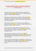 Assessing and Monitoring Student Learning&colon; Course Planning and  Assessment Strategies Questions and Answers &lpar;100&percnt; Correct  Answers&rpar; &vert; Latest 