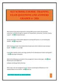 SGT SCHOOL&sol;COURSE&colon; TRAINING EXAM QUESTIONS AND ANSWERS GRADED A&plus; 2026