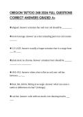 OREGON TATTOO 248 2026 FULL QUESTIONS CORRECT ANSWERS GRADED A&plus;