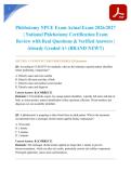 Phlebotomy NPCE Exam Actual Exam 2026&sol;2027 &vert; National Phlebotomy Certification Exam Review with Real Questions & Verified Answers &vert; Already Graded A&plus; &lpar;BRAND NEW&excl;&excl;&rpar;