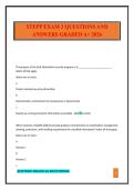 STEPP EXAM 3 QUESTIONS AND ANSWERS GRADED A&plus; 2026