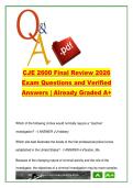 CJE 2600 &ndash; 150 Final Exam Questions & Answers on Criminal Investigation&comma; Search & Seizure&comma; Homicide &vert; Criminal Justice 2026