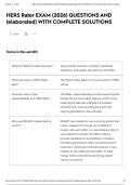 HERS Rater EXAM &lpar;2026&rpar; QUESTIONS AND &lpar;elaborated&rpar; WITH COMPLETE SOLUTIONS