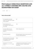 FELE Subtest 2 &lpar;2026&rpar; EXAM QUESTIONS AND ALL CORRECT ANSWERS 100&percnt; SOLVED AND GUARANTEED SUCCESS&excl;&excl;