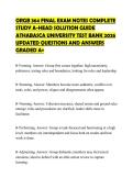 ORGB 364 FINAL EXAM NOTES COMPLETE STUDY A-HEAD SOLUTION GUIDE ATHABASCA UNIVERSITY TEST BANK 2026 UPDATED QUESTIONS AND ANSWERS GRADED A&plus;