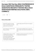 Nra basic RSO Test Key 2026 COMPREHENSIVE EXAM QUESTIONS &vert;FREQUENTLY TESTED QUESTIONS &vert;RECENTLY TESTING REAL EXAM QUESTIONS&vert;VERIFIED SOLUTIONS &lpar;100&percnt; CORRECT&rpar;