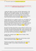 Google Ads Search Certification Study Guide Questions and Answers  &lpar;100&percnt; Correct Answers&rpar; &vert; Lates
