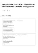 PHYS 1260 Exam 4 TEST WITH LATEST UPDATED &lpar;QUESTIONS AND ANSWERS&rpar; already passed&excl;&excl;