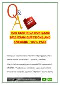 TCIS Certification Exam 2026 &ndash; 130 Exam Questions & Answers on Stress Model&comma; Crisis Co-Regulation & Life Space Interview &vert; Therapeutic Crisis Intervention