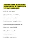 AICE INTERNATIONAL HISTORY PAPER 2 2025 EXAMINATION TEST 2026 QUESTIONS WITH SOLUTIONS GRADED A&plus;