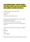 AICE INTERNATIONAL HISTORY PAPER 2 2025 FINAL SCRIPT 2026 FULL SOLUTIONS AND CORRECT ANSWERS GRADED A&plus;