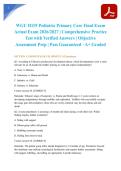 WGU D119 Pediatric Primary Care Final Exam Actual Exam 2026&sol;2027 &vert; Comprehensive Practice Test with Verified Answers &vert; Objective Assessment Prep &vert; Pass Guaranteed - A&plus; Graded