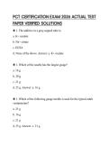 PCT CERTIFICATION EXAM 2026 ACTUAL TEST PAPER VERIFIED SOLUTIONS