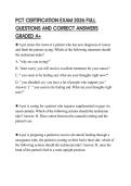 PCT CERTIFICATION EXAM 2026 FULL QUESTIONS AND CORRECT ANSWERS GRADED A&plus;