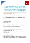 CRRN Certification Exam Test 1 Actual Exam 2026&sol;2027 &vert; Certified Rehabilitation Registered Nurse Practice Test with Complete Questions & Verified Answers &vert; Already Graded A&plus; &lpar;BRAND NEW&excl;&excl;&rpar;