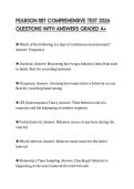 PEARSON RBT COMPREHENSIVE TEST 2026 QUESTIONS WITH ANSWERS GRADED A&plus;
