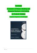 Test Bank Economics of Money&comma; Banking and Financial Markets&comma; 13th Edition by Frederic Mishkin Complete Chapters&vert; A&plus; Graded Quiz