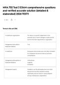 MHA 702 Test 3 EXAM comprehensive questions and verified accurate solution &lpar;detailed & elaborated&rpar; 2026 TEST&excl;&excl;