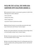 PHTLS PRE TEST ACTUAL TEST PAPER 2026 QUESTIONS WITH SOLUTIONS GRADED A&plus;