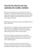 PHTLS PRE TEST PRACTICE TEST 2026 QUESTIONS WITH CORRECT ANSWERS