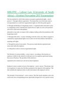 MRL3702 &ndash; Labour Law &lpar;University of South Africa&rpar; &ndash; October&sol;November 2017 Examination