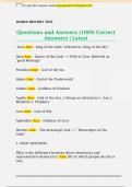WORLD HISTORY TEST  Questions and Answers &lpar;100&percnt; Correct  Answers&rpar; &vert; Lates