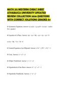 MATH 215 MIDTERM CHEAT SHEET ATHABASCA UNIVERSITY UPDATED REVIEW COLLECTION 2026 QUESTIONS WITH CORRECT SOLUTIONS GRADED A&plus;