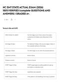 NC EMT STATE ACTUAL EXAM &lpar;2026&rpar; 100&percnt;VERIFIED &vert;complete QUESTIONS AND ANSWERS &vert; GRADED A&plus;&period;