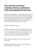MATH 225N WEEK 6 DISCUSSION CONFIDENCE INTERVAL COMPREHENSIVE SCRIPT 2026 QUESTIONS WITH SOLUTIONS