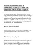 MATH 225N WEEK 6 DISCUSSION CONFIDENCE INTERVAL FULL PAPER 2026 QUESTIONS WITH ANSWERS GRADED A&plus;v