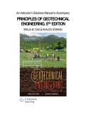 An Instructor&rsquo;s Solutions Manual to Accompany PRINCIPLES OF GEOTECHNICAL ENGINEERING&comma; 8TH EDITION BRAJA M&period; DAS & KHALED SOBHAN