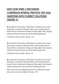 MATH 225N WEEK 6 DISCUSSION CONFIDENCE INTERVAL PRACTICE TEST 2026 QUESTIONS WITH CORRECT SOLUTIONS GRADED A&plus;