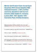 Mendix Certification Exam Actual Exam  Questions With Correct Detailed AND  Analyzed Answers &vert; &lpar;100&percnt; Verified  solutions&rpar; &vert;Questions with Correct  Answers 2026 Graded A&plus; Answers  &lpar;Latest 2026 &sol; 2027 Update&rpar; 100&percnt;  Guarantee Pass &lpar;Verified Answers&rpar; 